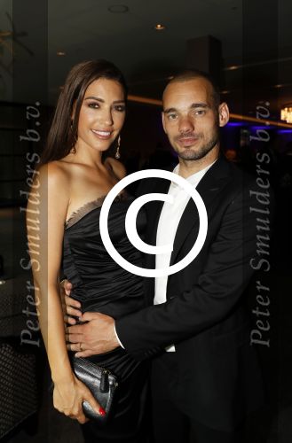 Utrecht 11 juni 2017
Gala van Wesley Sneijder in het v d Valk Hotel Utrecht. Wesley met zijn vrouw Yolanthe Sneijder Cabau