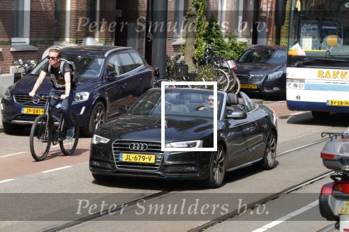 Amsterdam 29 mei 2018
Dirk Zeelenberg met kinderen in audi A5 cabrio.