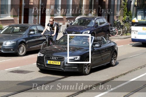 Amsterdam 29 mei 2018
Dirk Zeelenberg met kinderen in audi A5 cabrio.