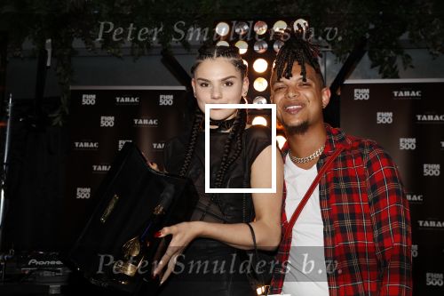 Amsterdam 24 mei 2018
FHM 500 uitreiking in de Adam Toren. Famke Louise en Ronnie Flex