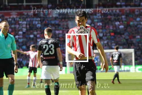 Eindhoven, 6 Mei 2018 
Laatste kompetitiewedstrijd PSV-FC Groningen, eindstand 0-0