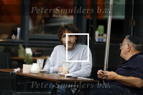 Amsterdam 31 mei 2018
Javier Guzman op terras met â€¦..