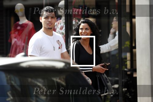 Amsterdam 23 mei 2018
Voetballer van het Nederlands elftal Karim Rekik met zijn vriendin presentatrice Dounia Rijkschroeff op de pc hooftstraat.