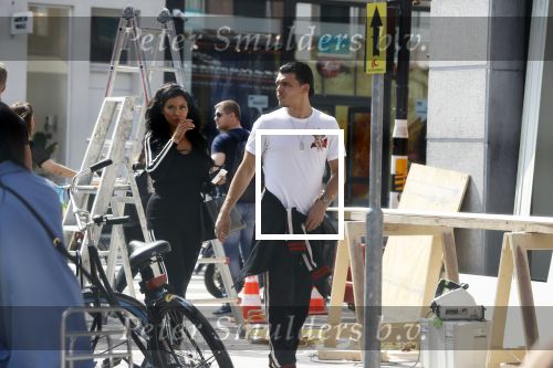 Amsterdam 23 mei 2018
Voetballer van het Nederlands elftal Karim Rekik met zijn vriendin presentatrice Dounia Rijkschroeff op de pc hooftstraat.