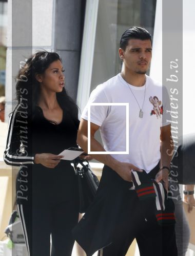Amsterdam 23 mei 2018
Voetballer van het Nederlands elftal Karim Rekik met zijn vriendin presentatrice Dounia Rijkschroeff op de pc hooftstraat.