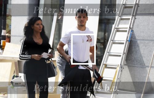 Amsterdam 23 mei 2018
Voetballer van het Nederlands elftal Karim Rekik met zijn vriendin presentatrice Dounia Rijkschroeff op de pc hooftstraat.