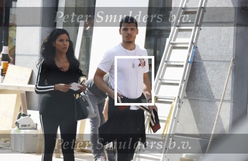 Amsterdam 23 mei 2018
Voetballer van het Nederlands elftal Karim Rekik met zijn vriendin presentatrice Dounia Rijkschroeff op de pc hooftstraat.