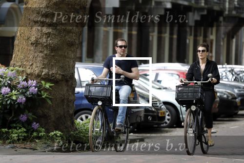 Amsterdam 23 mei 2018
Kim v Kooten en haar man Jacob Derwig in Amsterdam zuid