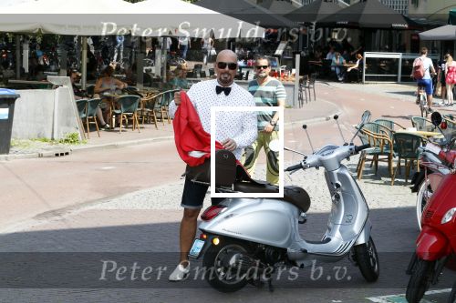 Amsterdam 7 juni 2018
Maik de Boer met zijn vespa scooter.