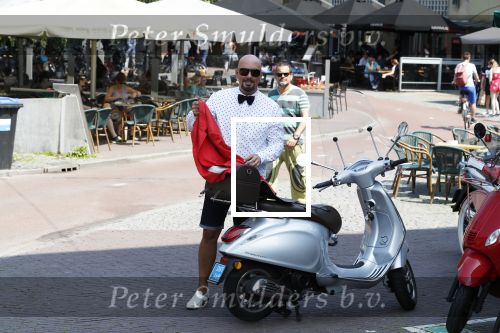 Amsterdam 7 juni 2018
Maik de Boer met zijn vespa scooter.