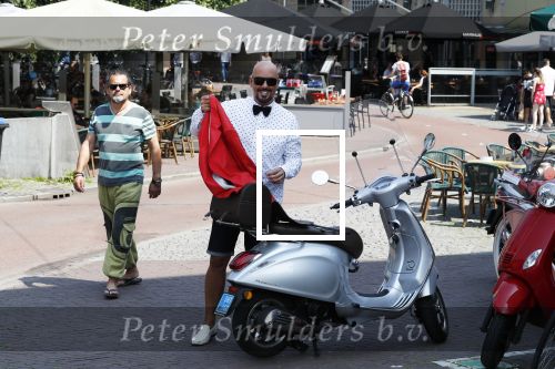 Amsterdam 7 juni 2018
Maik de Boer met zijn vespa scooter.