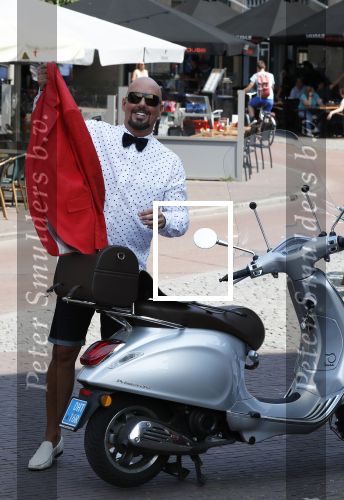 Amsterdam 7 juni 2018
Maik de Boer met zijn vespa scooter.