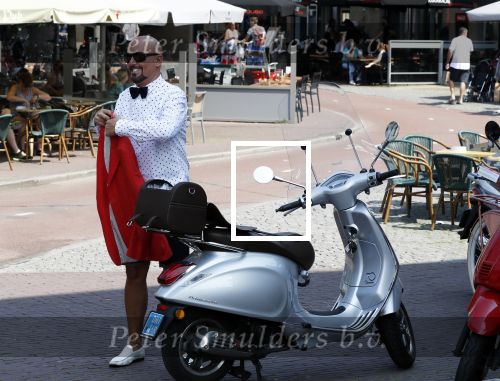 Amsterdam 7 juni 2018
Maik de Boer met zijn vespa scooter.