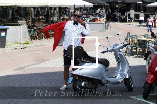 Amsterdam 7 juni 2018
Maik de Boer met zijn vespa scooter.