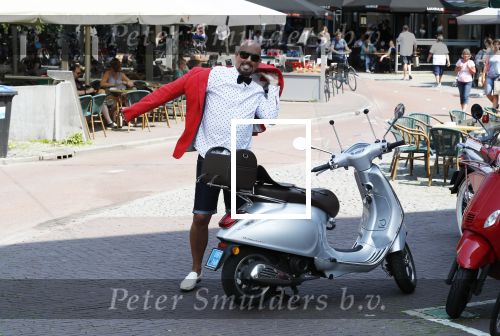 Amsterdam 7 juni 2018
Maik de Boer met zijn vespa scooter.