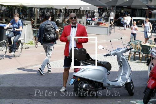 Amsterdam 7 juni 2018
Maik de Boer met zijn vespa scooter.