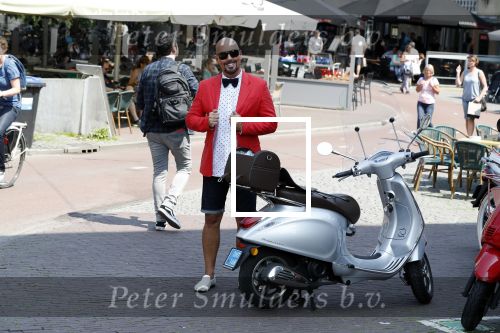 Amsterdam 7 juni 2018
Maik de Boer met zijn vespa scooter.