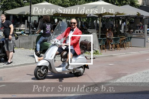 Amsterdam 7 juni 2018
Maik de Boer met zijn vespa scooter.