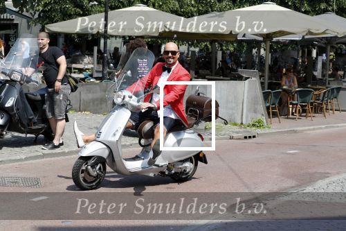 Amsterdam 7 juni 2018
Maik de Boer met zijn vespa scooter.