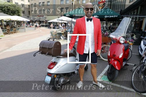 Amsterdam 7 juni 2018
Maik de Boer met zijn vespa scooter.