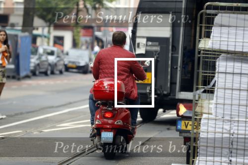 Amsterdam 25 mei 2018
Martijn Krabbe op zijn vespa scooter.
