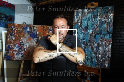 Harderwijk 1 juni 2018
Kunstenaar Martijn Poorter in zijn atelier .