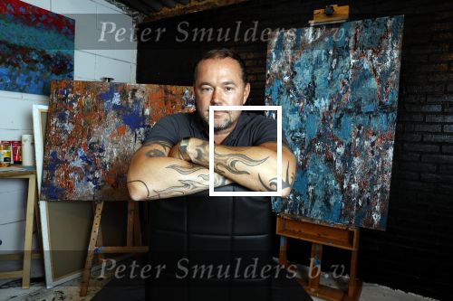 Harderwijk 1 juni 2018
Kunstenaar Martijn Poorter in zijn atelier .