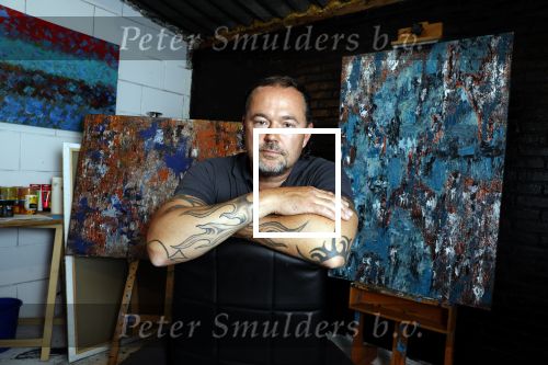 Harderwijk 1 juni 2018
Kunstenaar Martijn Poorter in zijn atelier .