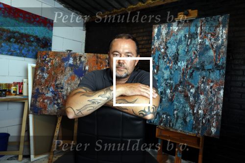Harderwijk 1 juni 2018
Kunstenaar Martijn Poorter in zijn atelier .