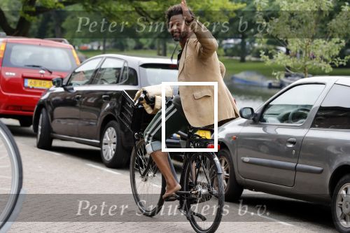 Amsterdam 23 mei 2018
Mike Libanon met blote voeten op de fiets.
