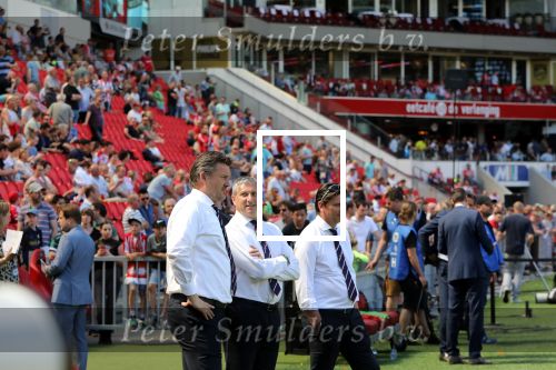 Eindhoven, 6 Mei 2018 Laatste kompetitiewedstrijd PSV-FC Groningen, eindstand 0-0
Ruud Brood Ruud Hesp en Luc Nilis