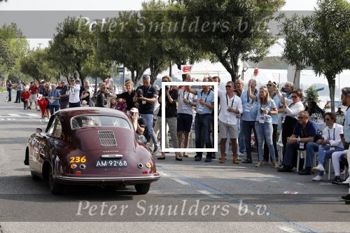 Brescia 16 mei 2018
De mille Miglia. State of art porsches