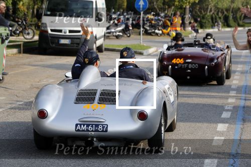 Brescia 16 mei 2018
De mille Miglia. State of art porsches