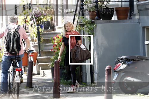 Amsterdam 24 mei 2019
Gigi Ravelli en haar vriend Roger Hodenius bij hun huis.