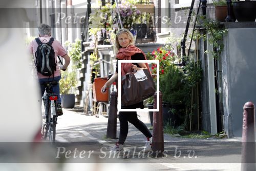 Amsterdam 24 mei 2019
Gigi Ravelli en haar vriend Roger Hodenius bij hun huis.