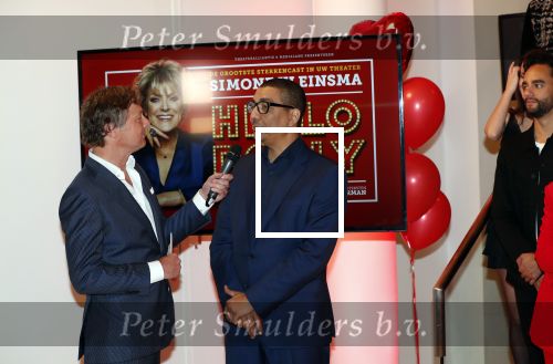 Amsterdam 21 mei 2019
iris v d Ende presnteert met haar bedrijf medialane de cast van hello Dolly met oa Simone Kleinsman Paul de Leeuw Freek Bartels Jorgen Raymann en Marjolein Touw.