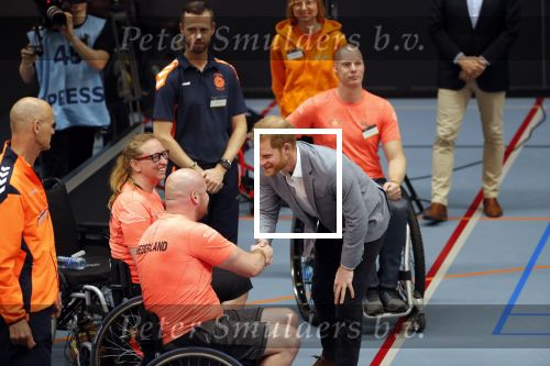 Den Haag 9 mei 2019
Prince Harry aanwezig bij  de presentatie van de Invictus Games The Hague 2020. Over precies een jaar wordt het sportevenement voor fysiek en mentaal gewonde militairen in het Haagse Zuiderpark gehouden. Prins Harry en ook Prinses Margriet zijn aanwezig.