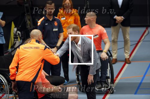 Den Haag 9 mei 2019
Prince Harry aanwezig bij  de presentatie van de Invictus Games The Hague 2020. Over precies een jaar wordt het sportevenement voor fysiek en mentaal gewonde militairen in het Haagse Zuiderpark gehouden. Prins Harry en ook Prinses Margriet zijn aanwezig.