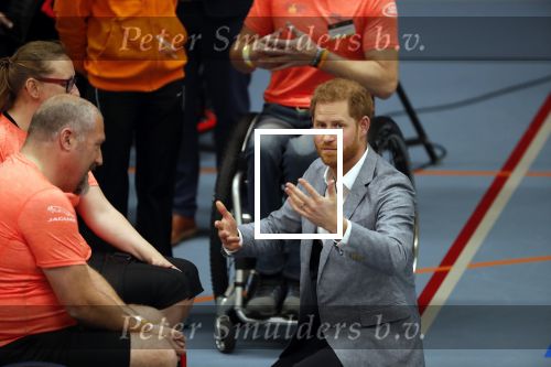 Den Haag 9 mei 2019
Prince Harry aanwezig bij  de presentatie van de Invictus Games The Hague 2020. Over precies een jaar wordt het sportevenement voor fysiek en mentaal gewonde militairen in het Haagse Zuiderpark gehouden. Prins Harry en ook Prinses Margriet zijn aanwezig.