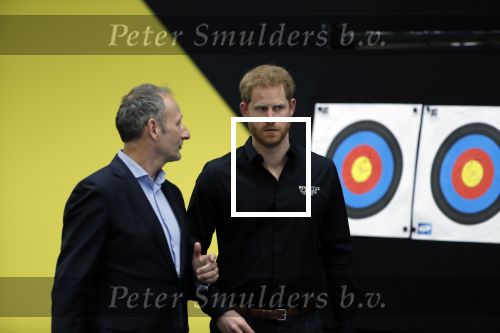 Den Haag 9 mei 2019
Prince Harry aanwezig bij  de presentatie van de Invictus Games The Hague 2020. Over precies een jaar wordt het sportevenement voor fysiek en mentaal gewonde militairen in het Haagse Zuiderpark gehouden. Prins Harry en ook Prinses Margriet zijn aanwezig. Voorzitter Luitenant Generaal b.d. Mart de Kruif ontving Prince Harry