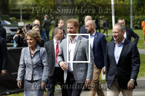 Den Haag 9 mei 2019
Prince Harry aanwezig bij  de presentatie van de Invictus Games The Hague 2020. Over precies een jaar wordt het sportevenement voor fysiek en mentaal gewonde militairen in het Haagse Zuiderpark gehouden. Prins Harry en ook Prinses Margriet zijn aanwezig. Voorzitter Luitenant Generaal b.d. Mart de Kruif ontving Prince Harry