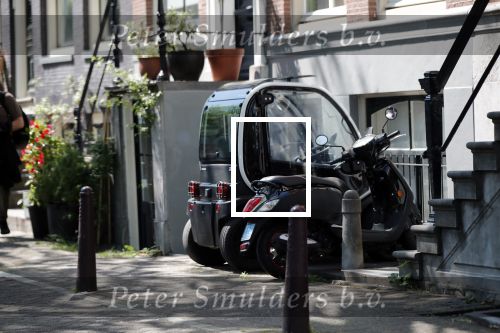Amsterdam 24 mei 2019
Gigi Ravelli en haar vriend Roger Hodenius bij hun huis.