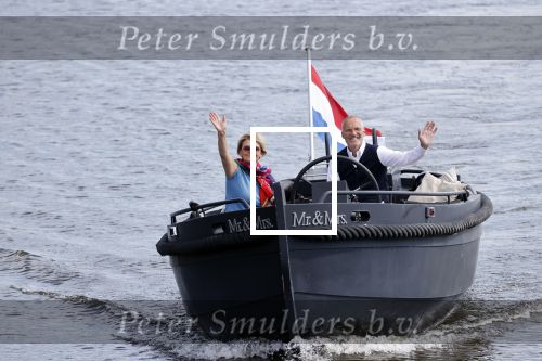 25 Mei 2020 Caroline Tensen met haar man in de sloep