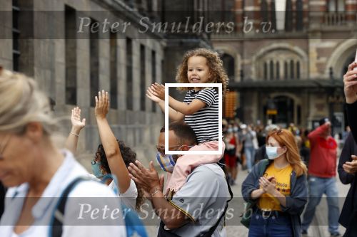 Amsterdam 1 juni 2020
Demonstratie op de dam tegen politiegeweld tegen donkere mensen naar aanleiding van de dood van George Floyd door poltieman in USA