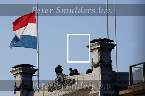 Amsterdam 4 mei 2020
Dodenherdenking op de dam zonder publiek vanwege Corona . 
Security
