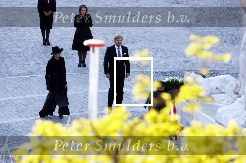 Amsterdam 4 mei 2020
Dodenherdenking op de dam zonder publiek vanwege Corona . 
Koning Willem Alexander Koningin Maxima