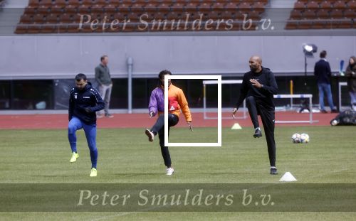 Amsterdam 14 mei 2020
Memphis Depay Edgar David Orlando Engelaar en Ronald Koeman jr trainen in het olympisch stadion.