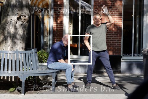 Amsterdam 19 mei 2020
Evert Santegoeds met partner Robert Halewijn op de cornelis schuytstraat