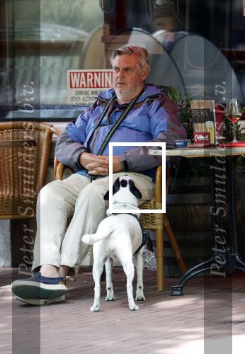 Amsterdam 7 juni 2020
Hans v d Togt met wijntje bitterballen en hondje op terras.