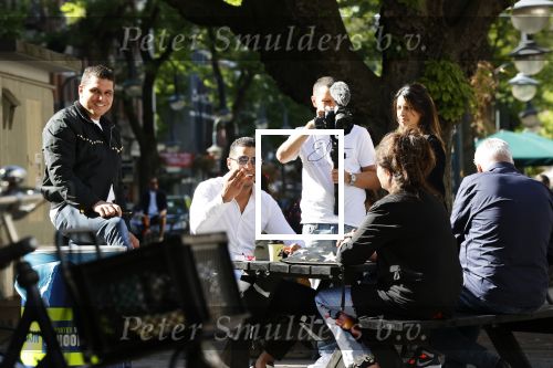 Amsterdam 28 mei 2020
Jalal Oba tijdens opnames op de cornelis schuytstraat